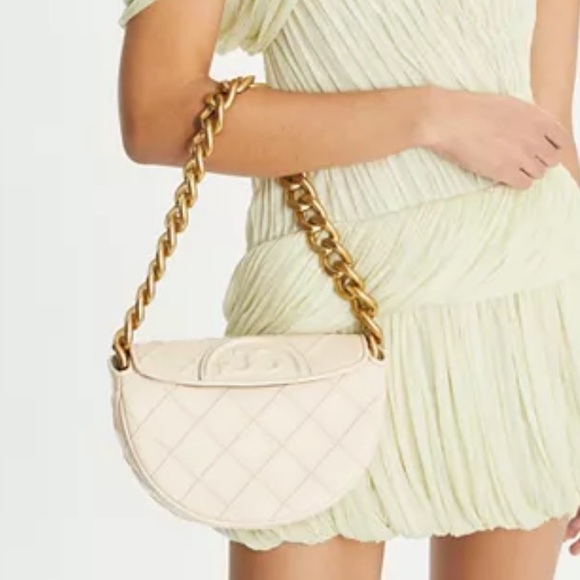Tory Burch Handbags - Tory Burch Mini Fleming Soft Crescent Bag